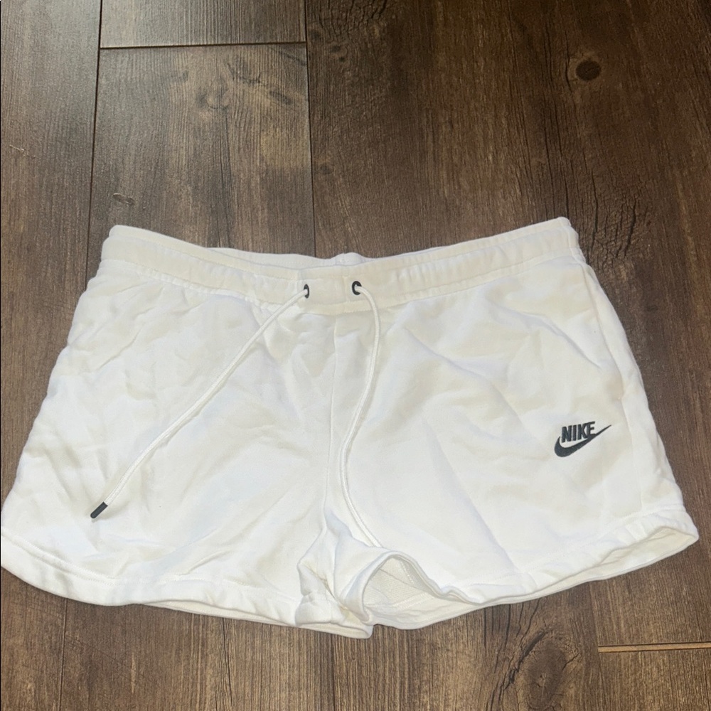 Nike White Women's Athletic Drawstring Shorts